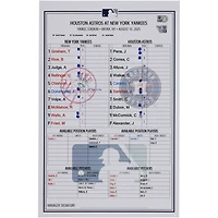 New York Yankees Game-Used Lineup Card vs. Houston Astros on August 10, 2025