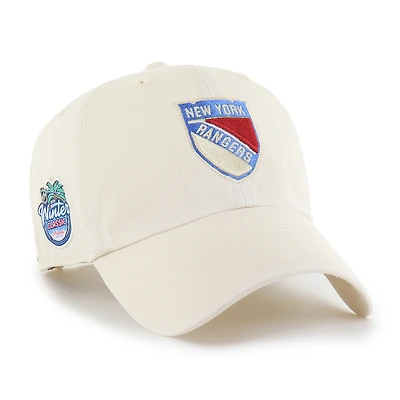 Men's '47 Cream New York Rangers 2026 NHL Winter Classic Clean Up Adjustable Hat