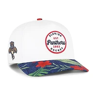 Men's '47 White/Navy Florida Panthers 2026 NHL Winter Classic Bahama Floral Hitch Adjustable Hat