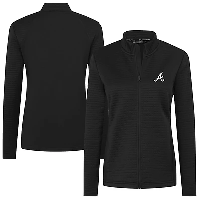 Women's Levelwear Black Atlanta Braves Tailgate Insignia 2.0 Full-Zip Jacket