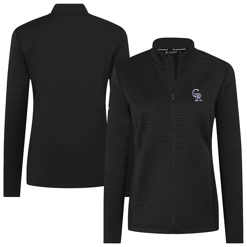 Women's Levelwear Black Colorado Rockies Tailgate Insignia 2.0 Full-Zip Jacket