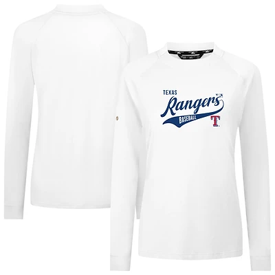 Women's Levelwear White Texas Rangers Slender Glide T-Shirt