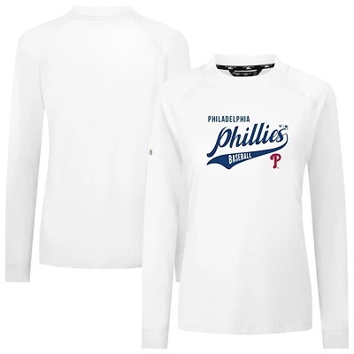 Women's Levelwear White Philadelphia Phillies Slender Glide T-Shirt