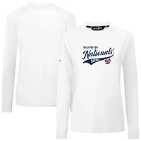 Women's Levelwear White Washington Nationals Slender Glide T-Shirt