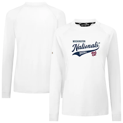 Women's Levelwear White Washington Nationals Slender Glide T-Shirt