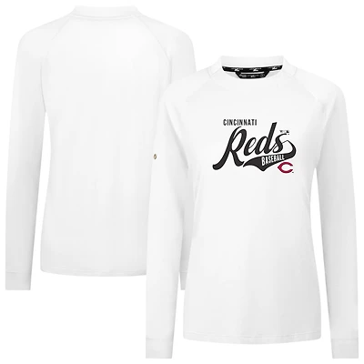 Women's Levelwear White Cincinnati Reds Slender Glide T-Shirt