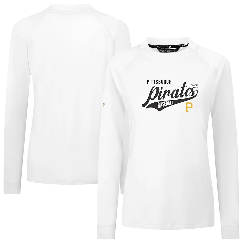 Women's Levelwear White Pittsburgh Pirates Slender Glide T-Shirt