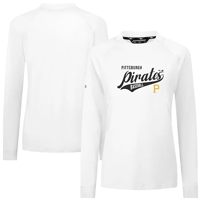 Women's Levelwear White Pittsburgh Pirates Slender Glide T-Shirt