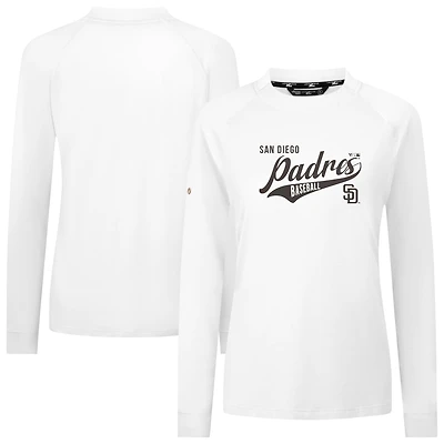 Women's Levelwear White San Diego Padres Slender Glide T-Shirt