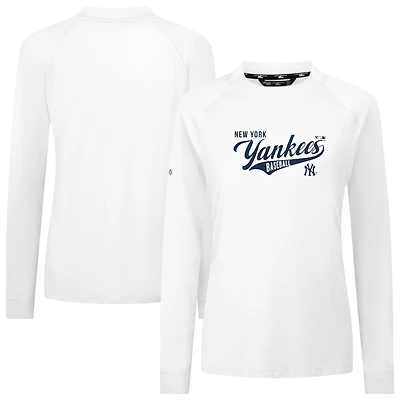 Women's Levelwear White New York Yankees Slender Glide T-Shirt