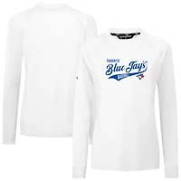 Women's Levelwear White Toronto Blue Jays Slender Glide T-Shirt