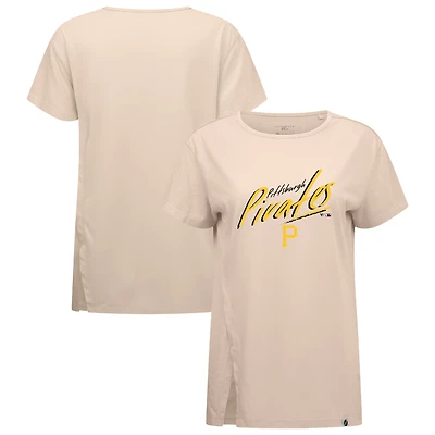 Women's Levelwear Khaki Pittsburgh Pirates Influx Sizzle T-Shirt