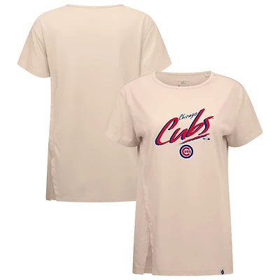 Women's Levelwear Khaki Chicago Cubs Influx Sizzle T-Shirt