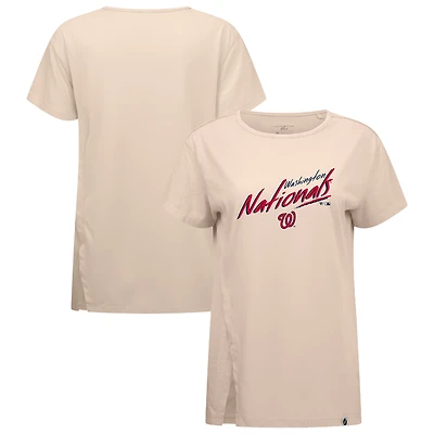 Women's Levelwear Khaki Washington Nationals Influx Sizzle T-Shirt