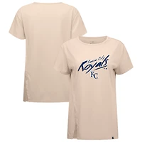 Women's Levelwear Khaki Kansas City Royals Influx Sizzle T-Shirt