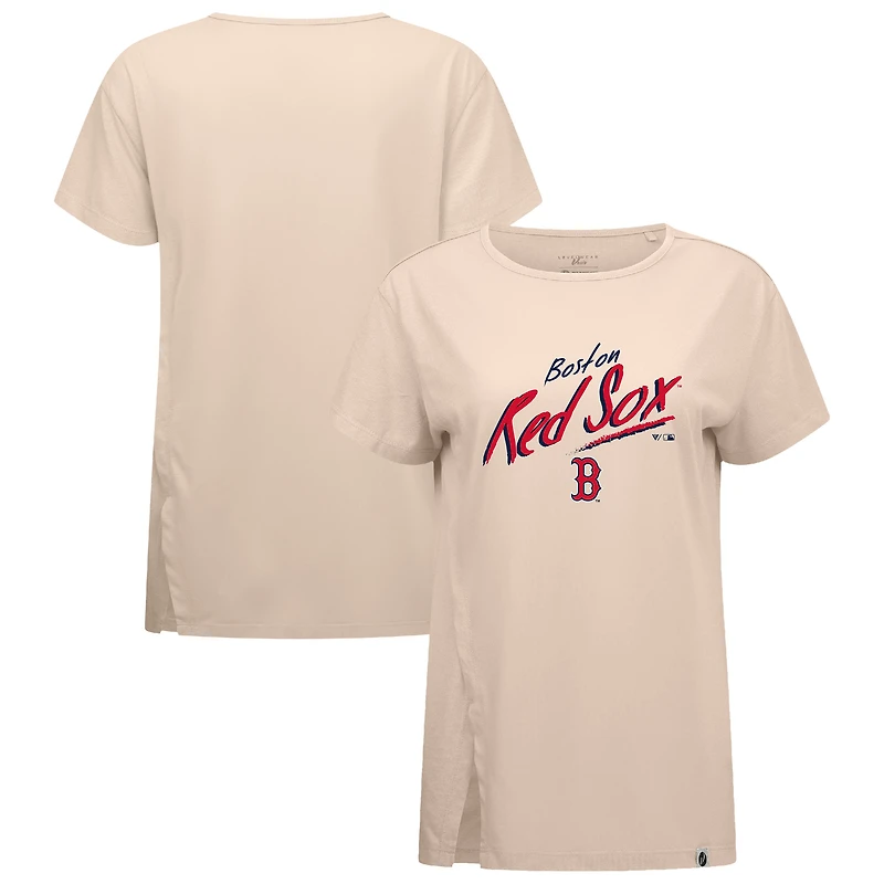 Women's Levelwear Khaki Boston Red Sox Influx Sizzle T-Shirt