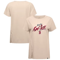 Women's Levelwear Khaki Boston Red Sox Influx Sizzle T-Shirt
