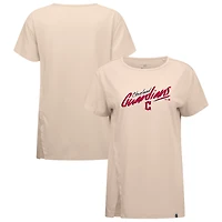 Women's Levelwear Khaki Cleveland Guardians Influx Sizzle T-Shirt