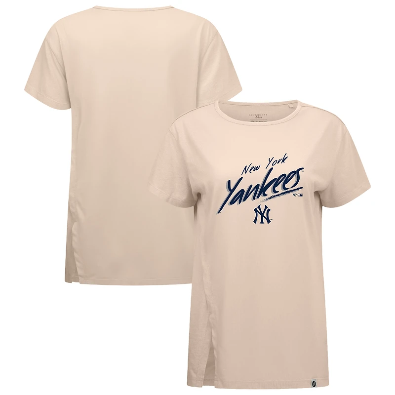 Women's Levelwear Khaki New York Yankees Influx Sizzle T-Shirt