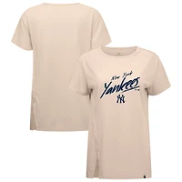 Women's Levelwear Khaki New York Yankees Influx Sizzle T-Shirt