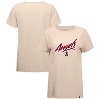 Women's Levelwear Khaki Los Angeles Angels Influx Sizzle T-Shirt