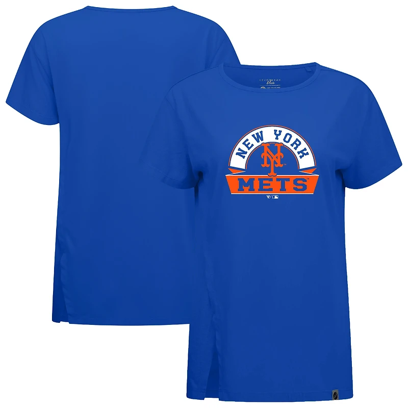 Women's Levelwear Royal New York Mets Influx Banner Arch T-Shirt