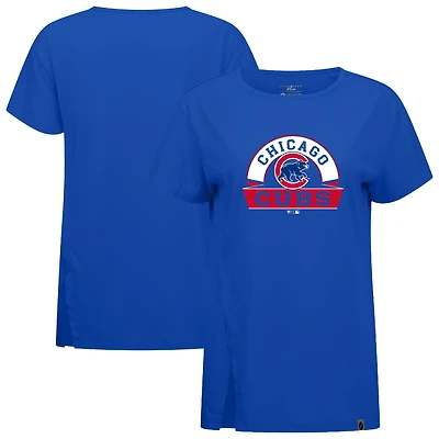 Women's Levelwear Royal Chicago Cubs Influx Banner Arch T-Shirt