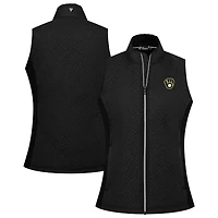 Women's Levelwear Black Milwaukee Brewers Sandra Insignia 2.0 Full-Zip Vest