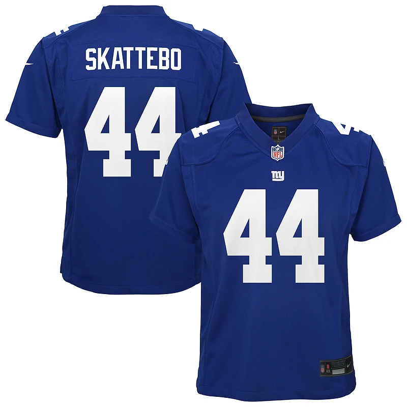 Youth Nike Cam Skattebo Royal New York Giants Team Game Jersey
