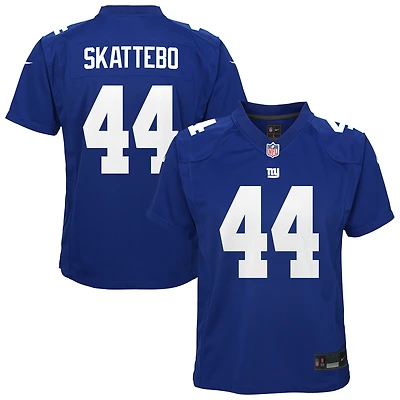 Youth Nike Cam Skattebo Royal New York Giants Team Game Jersey