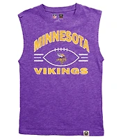Youth Wes & Willy  Heather Purple Minnesota Vikings Muscle Tank Top