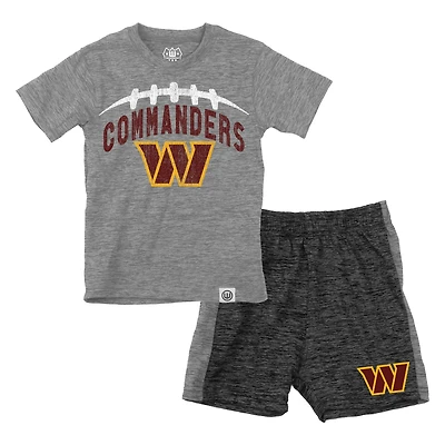 Toddler Wes & Willy  Gray/Charcoal Washington Commanders T-Shirt & Contrasting Shorts Set