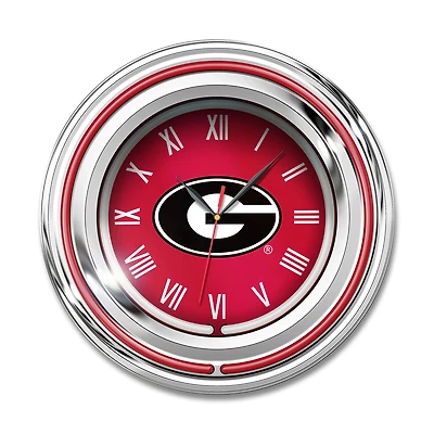 Imperial Georgia Bulldogs 15" Team Color Neon Clock