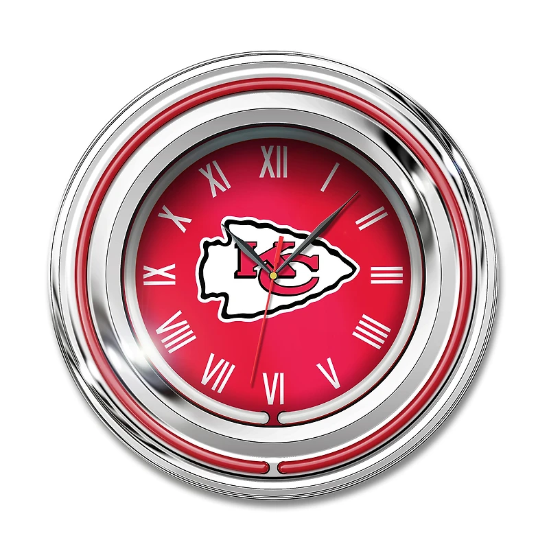 Imperial Kansas City Chiefs 15" Team Color Neon Clock