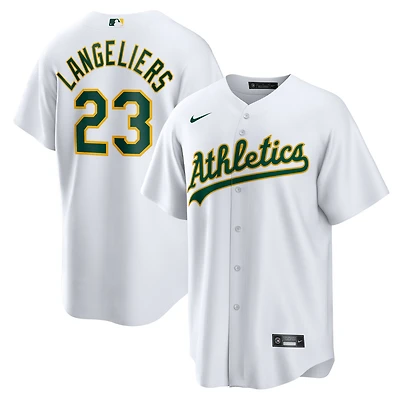 Youth Nike Shea Langeliers White Athletics Home Replica Jersey
