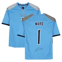 Cameron Ward Tennessee Titans Autographed Light Blue Nike Game Jersey