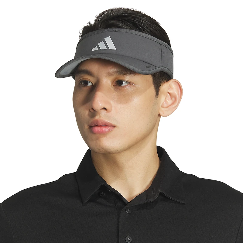 Men's  Gray adidas Superlite 3 Adjustable Visor