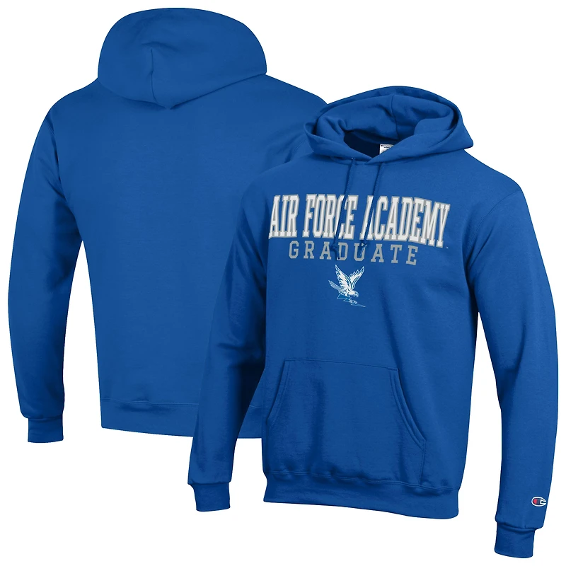 Men's Champion Royal Air Force Falcons Graduate Stacked Powerblend Fleece Hoodie