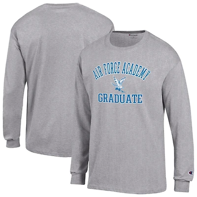 Men's Champion Gray Air Force Falcons Graduate Long Sleeve T-Shirt