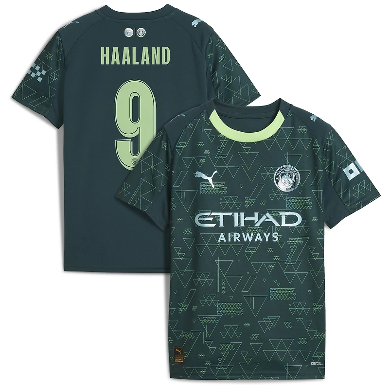 Youth Puma x EA SPORTS FC Erling Haaland Green Manchester City 2025/26 Fourth Jersey