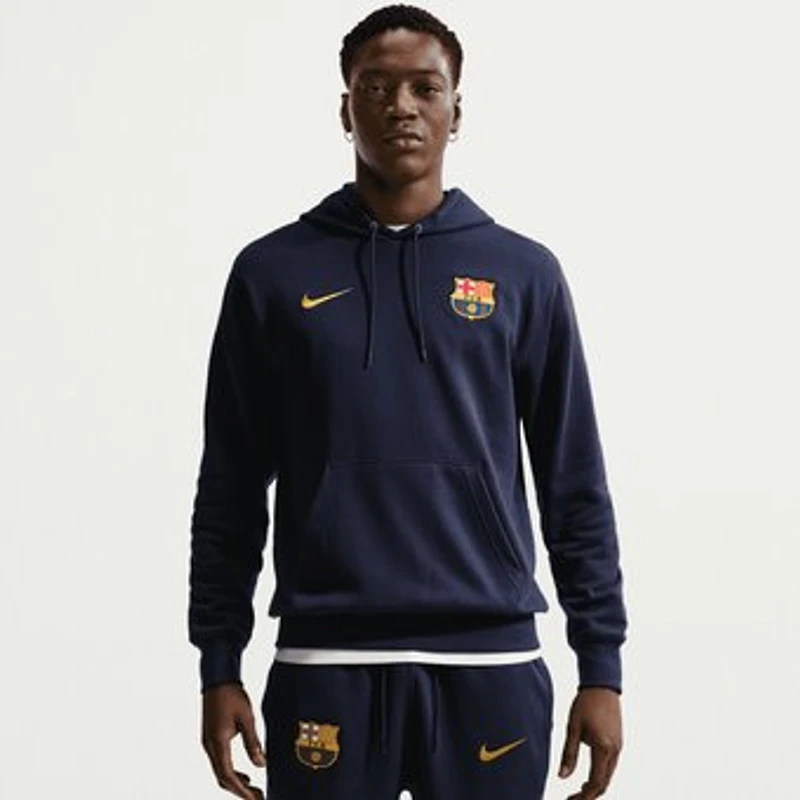 Men's Nike Blue Barcelona Club Crest Fleece Hoodie