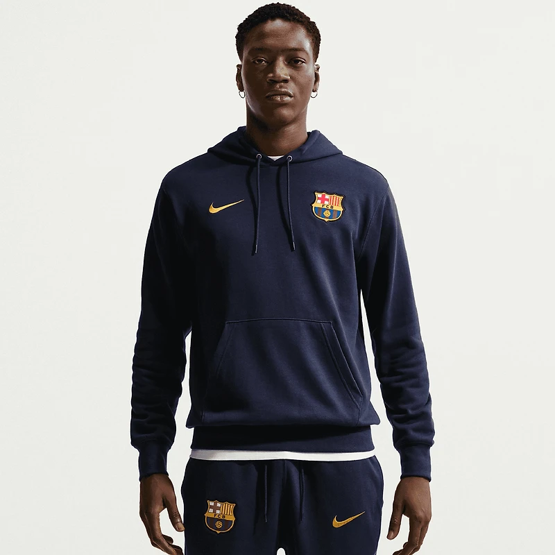 Men's Nike Blue Barcelona Club Crest Fleece Hoodie