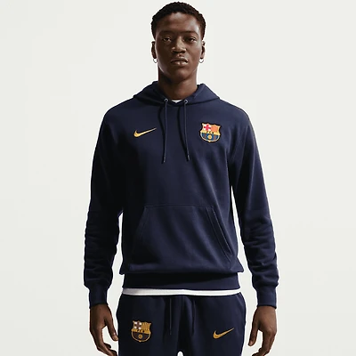 Men's Nike Blue Barcelona Club Crest Fleece Hoodie