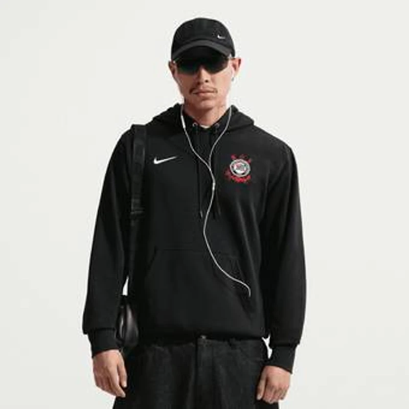 Men's Nike Black Corinthians Club Crest Fleece Hoodie