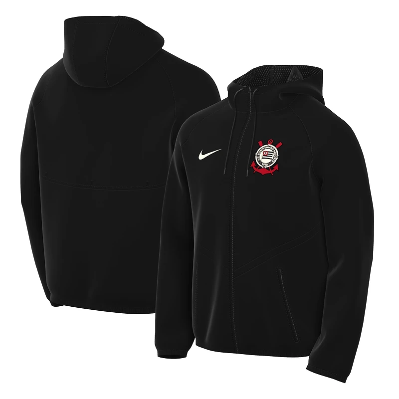 Men's Nike Black Corinthians 2026 Anthem Dri-FIT Full-Zip Hooded Jacket