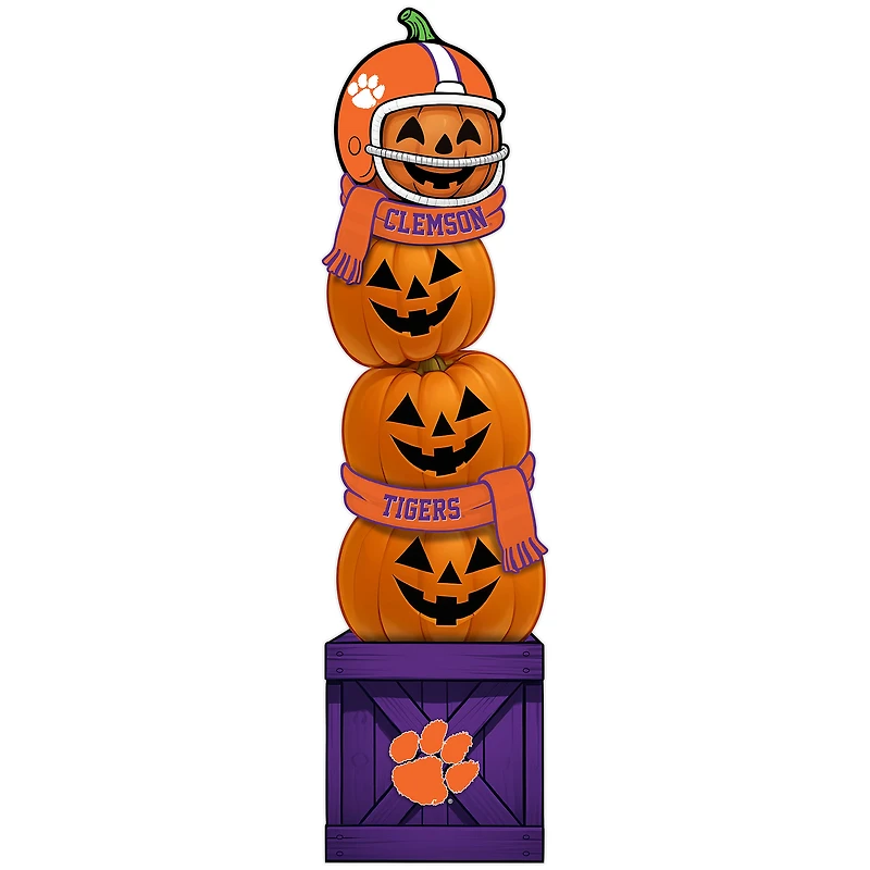 Clemson Tigers 31" Stacked Pumpkin Leaner