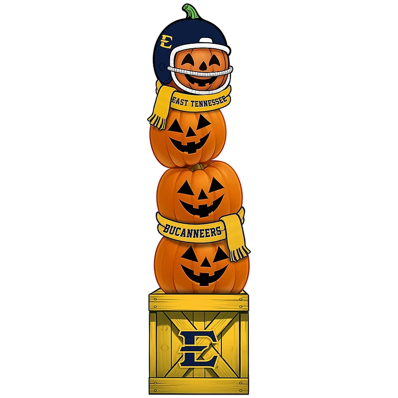 ETSU Buccaneers 31" Stacked Pumpkin Leaner