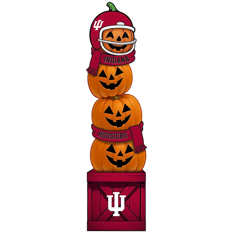 Indiana Hoosiers 31" Stacked Pumpkin Leaner