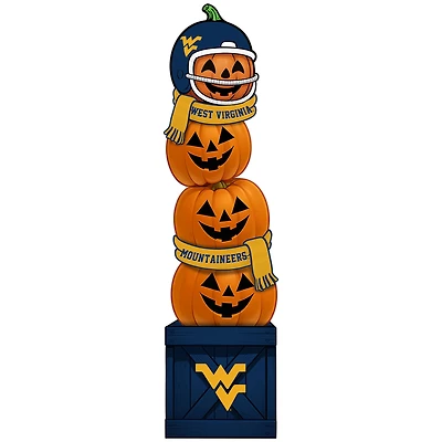West Virginia Mountaineers 31" Stacked Pumpkin Leaner