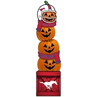SMU Mustangs 31" Stacked Pumpkin Leaner